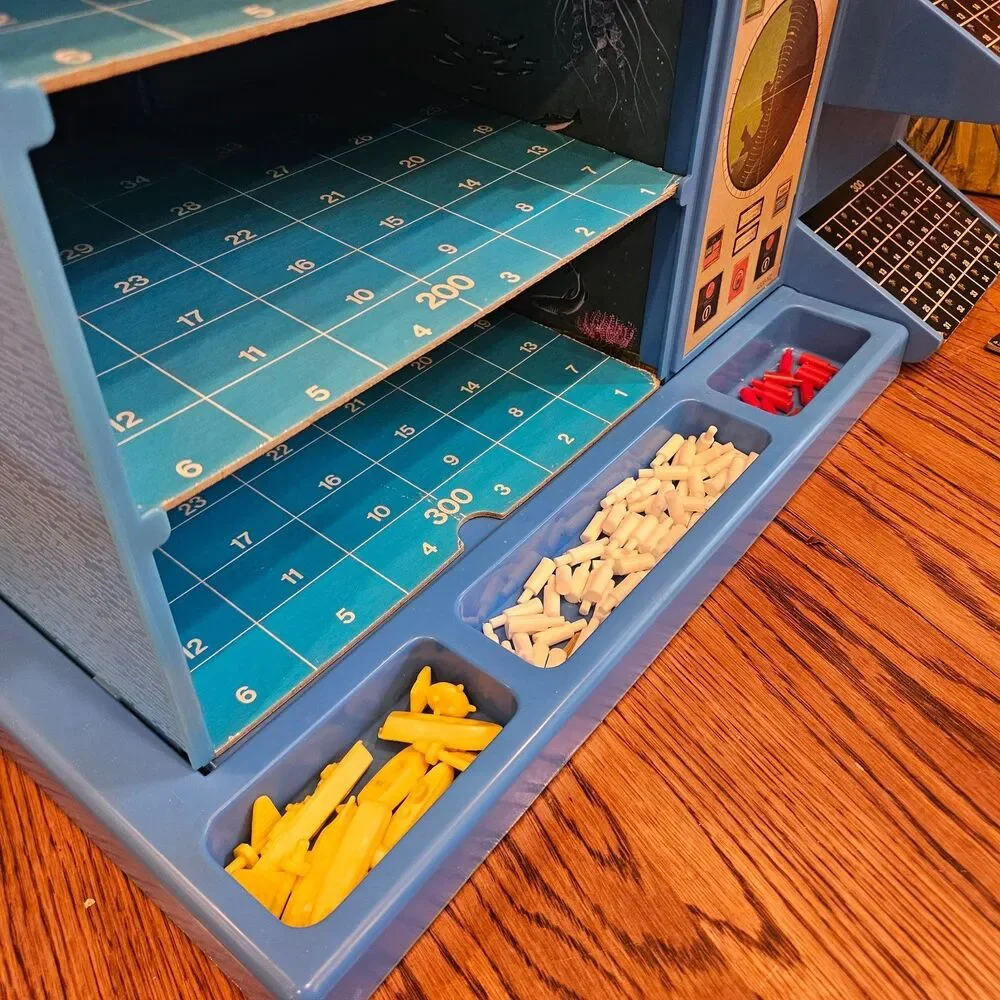 Vintage 1973 Milton Bradley Sub Search 3 Level Board Game 3D battleship HTF